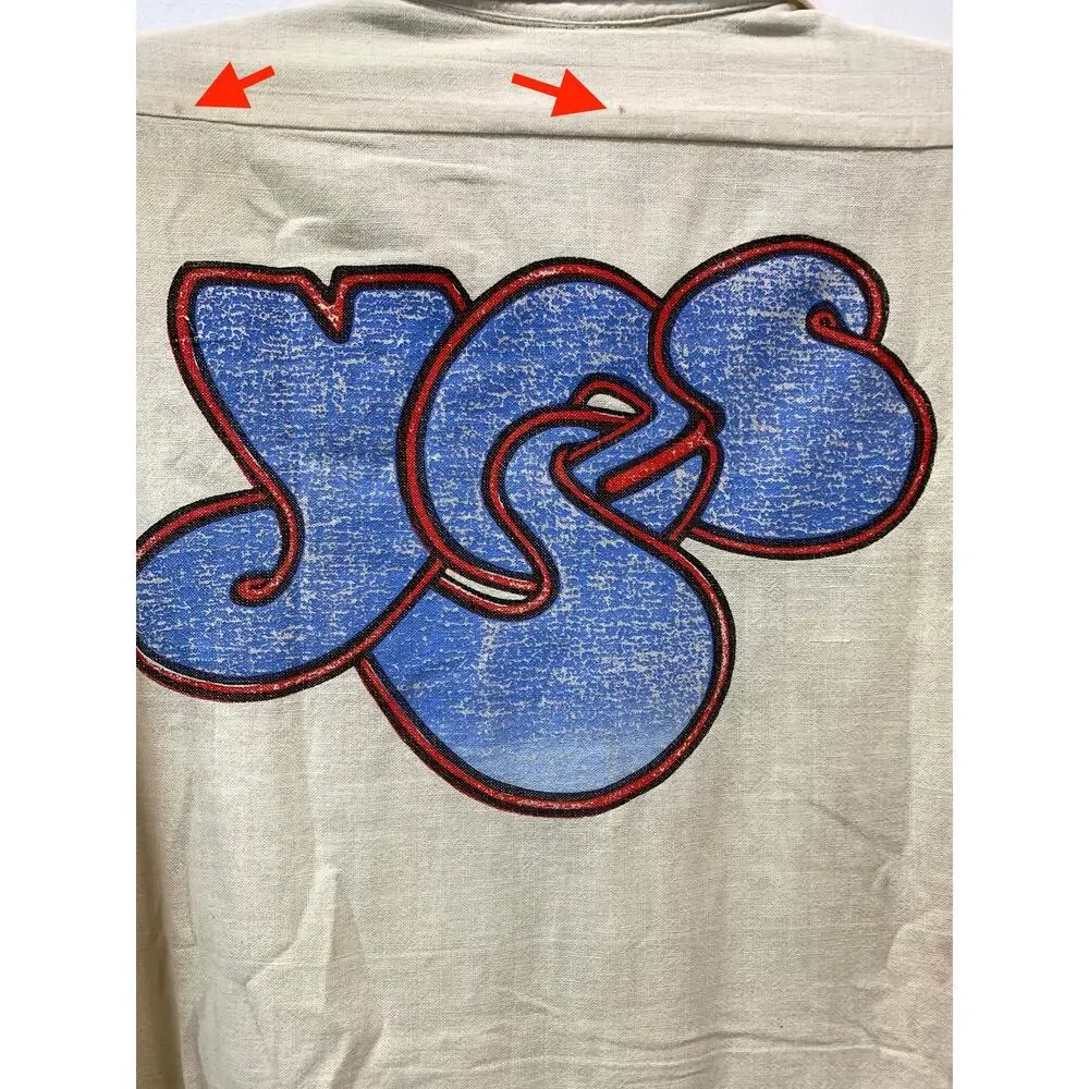 RARE Vintage 70s YES Shirt | Levi's Painted Concert Band Shirt | Roger Dean Art